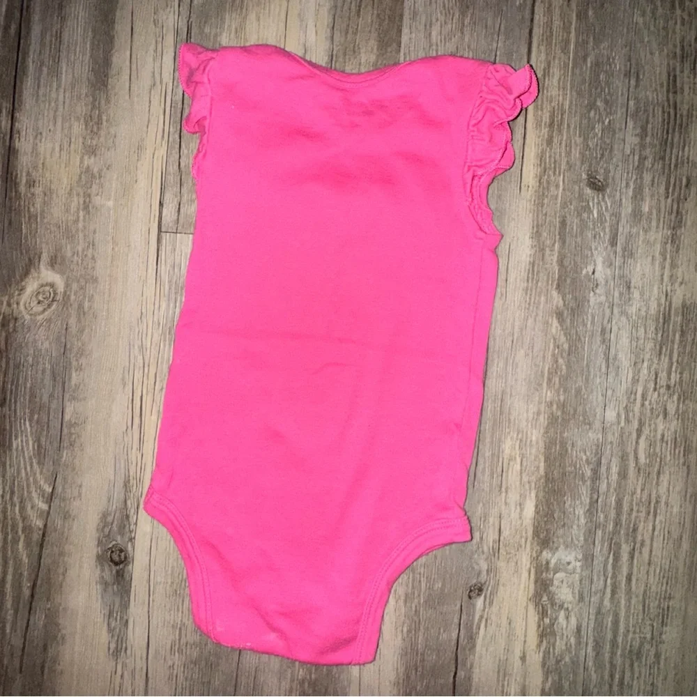 ☀️6/$20☀️ Baby Starters Fuchsia Bow Onesie